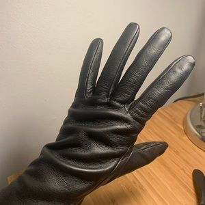 Black Leather Gloves